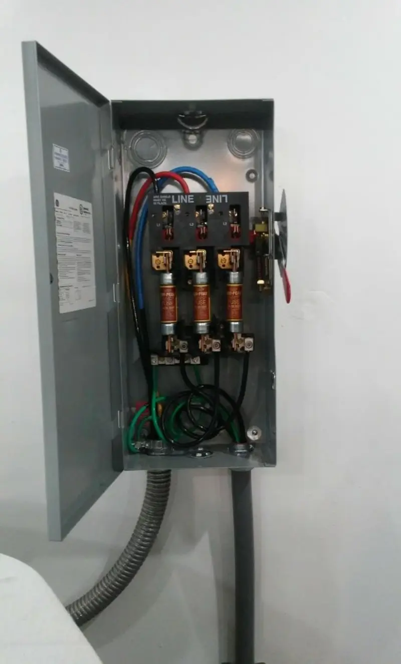 Three-phase disconnect switch installed for Electrical Wiring & Rewiring in Swampscott